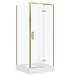 SET D41 Kabina kwadratowa LARGA by Cersanit 90X90X195 prawa złota mat szkło ...