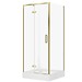 SET D42 Kabina kwadratowa LARGA by Cersanit 90X90X195 lewa złota mat szkło ...