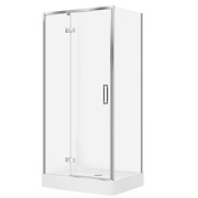 SET D44 Kabina prostokątna LARGA by Cersanit 100X80X195 lewa chrom szkło ...