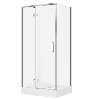 SET D44 Kabina prostokątna LARGA by Cersanit 100X80X195 lewa chrom szkło ...