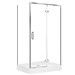 SET D49 Kabina prostokątna LARGA by Cersanit 120X90X195 prawa chrom szkło ...
