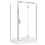 SET D50 Kabina prostokątna LARGA by Cersanit 120X90X195 lewa chrom szkło ...