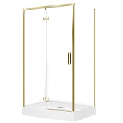 SET D54 Kabina prostokątna LARGA by Cersanit 120X90X195 lewa złota mat szkło ...