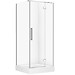 SET D55: KABINA KWADRATOWA CREA ZAWIAS 90X90X200 PRAWA + BRODZIK TAKO BIAŁY 16 CM
