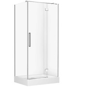 SET D57: KABINA PROSTOKĄTNA CREA ZAWIAS 100X80X200 PRAWA + BRODZIK TAKO BIAŁY 16 CM