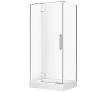 SET D58: KABINA PROSTOKĄTNA CREA ZAWIAS 100X80X200 LEWA + BRODZIK TAKO BIAŁY 16 CM