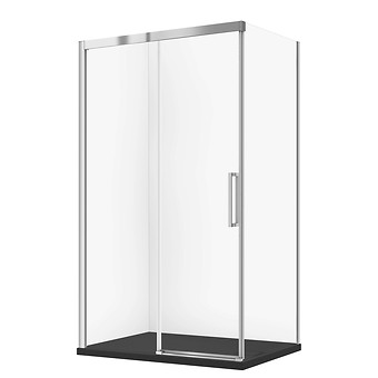 SET D61: KABINA PROSTOKĄTNA CREA PRZESUWNA 120X90X200 + BRODZIK TAKO BIAŁY 16 CM