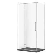 SET D75: KABINA PROSTOKĄTNA CREA ZAWIAS 100X80X200 LEWA + BRODZIK TAKO SLIM SZARY MAT