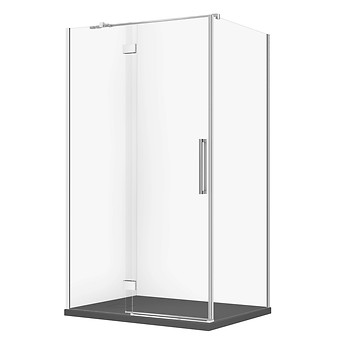 SET D83: KABINA PROSTOKĄTNA CREA ZAWIAS 120X90X200 LEWA + BRODZIK TAKO SLIM SZARY MAT