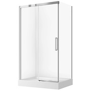 SET D86: KABINA PROSTOKĄTNA CREA PRZESUWNA 120X90X200 + BRODZIK TAKO SLIM BIAŁY