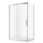 SET D88: KABINA PROSTOKĄTNA CREA PRZESUWNA 120X90X200 + BRODZIK TAKO SLIM SZARY MAT