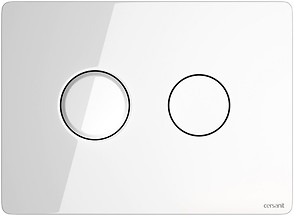 Przycisk pneumatyczny ACCENTO CIRCLE szkło białe