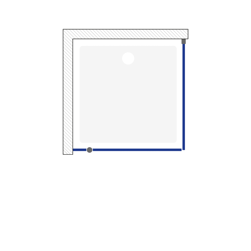 Kabina kwadratowa ARTECO czarna pivot 80X80X190 szkło transparentne