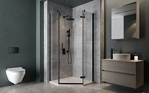 Kabiny prysznicowe CITY by Cersanit pięciokątne